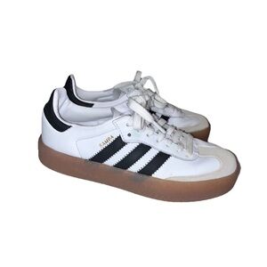 Adidas Women’s Sambae Sneakers Size 6 With Gel Bottom Original Black White